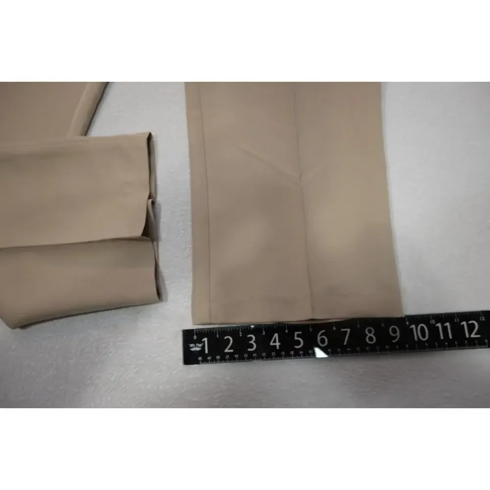 Dockers Performance Dress Pants Flat‎ Pleated Beige Polyester Mens 40 x 32 NWT